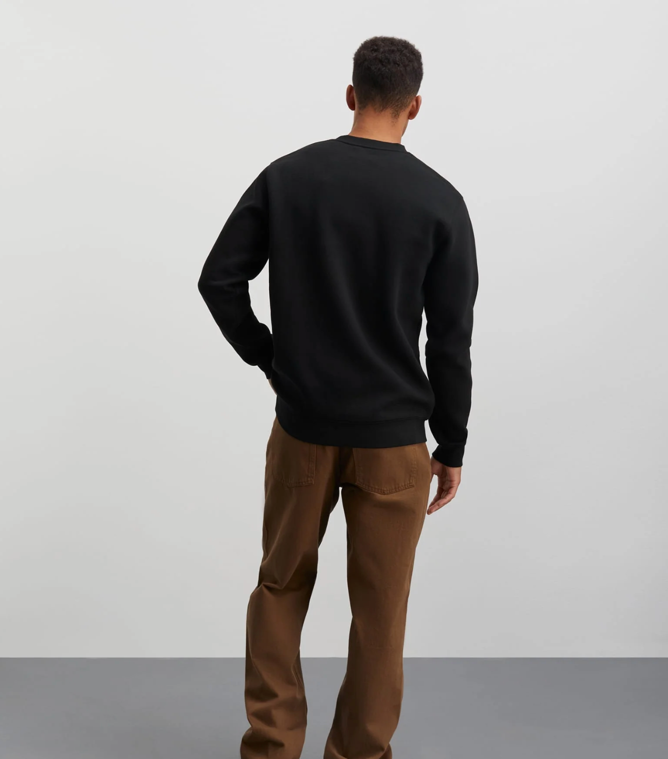 Standart Crew Polowide Sweat Schwarz