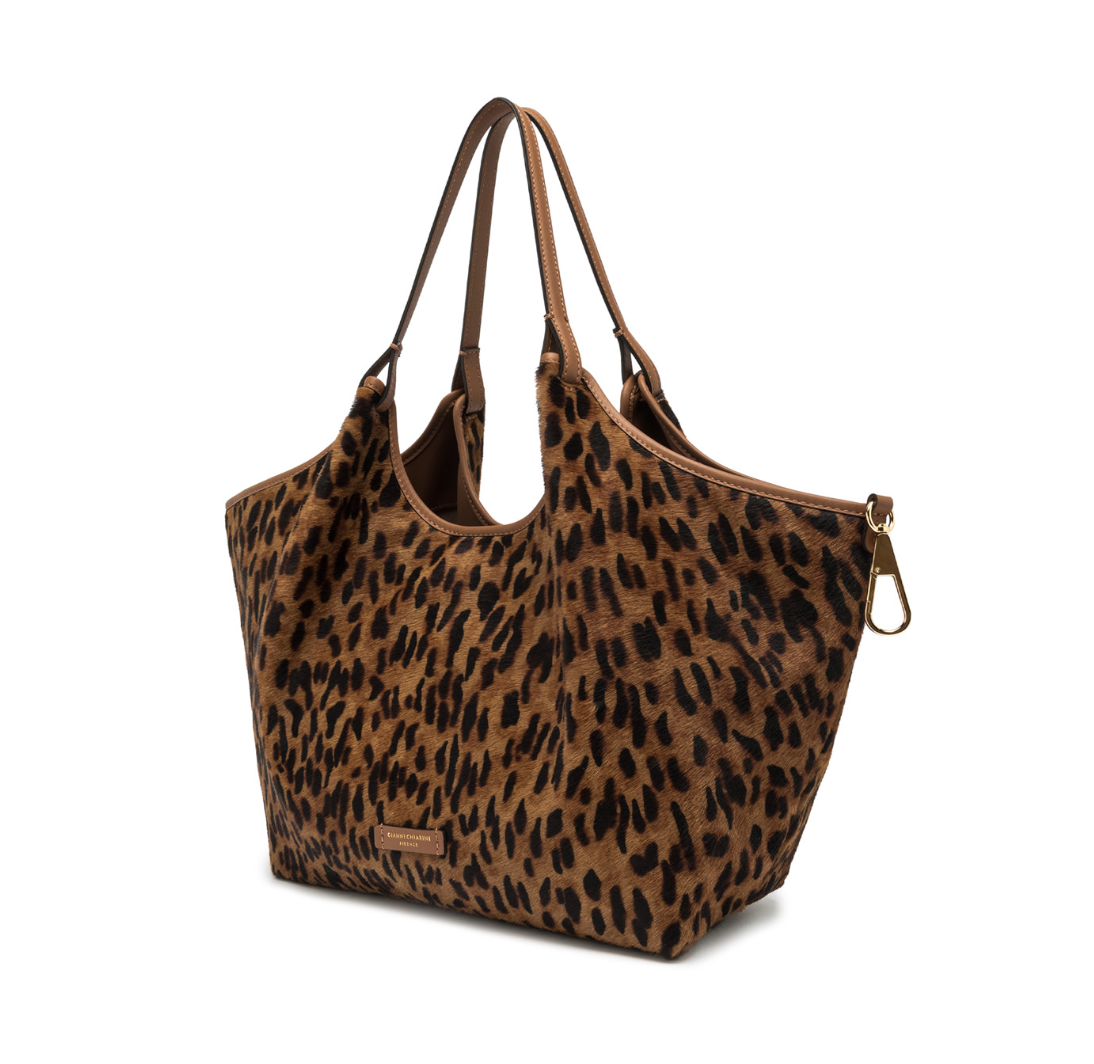 Handbag Gianni Chiarini DuaGC Maxi Lamb Castoro