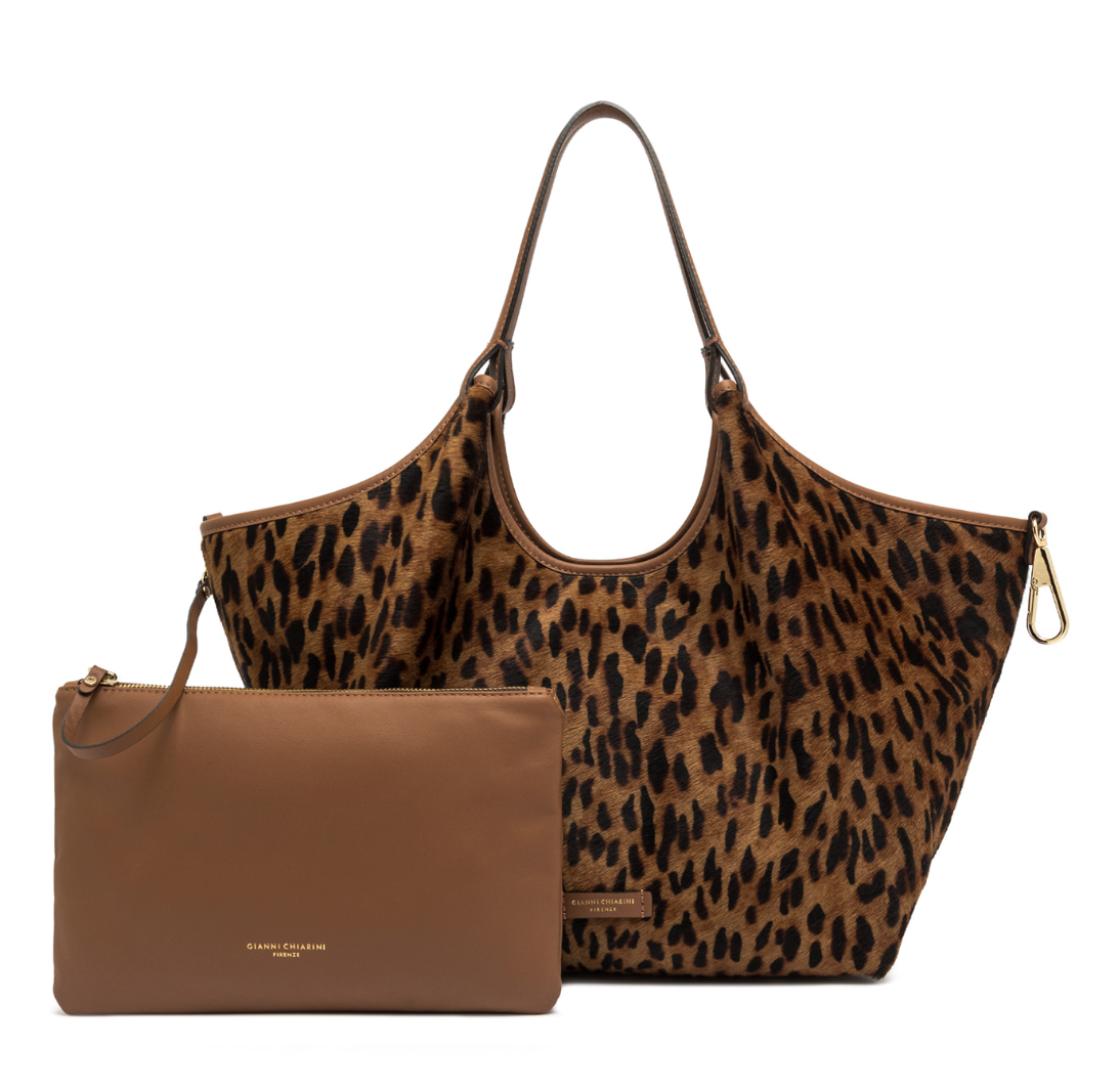 Handbag Gianni Chiarini DuaGC Maxi Lamb Castoro