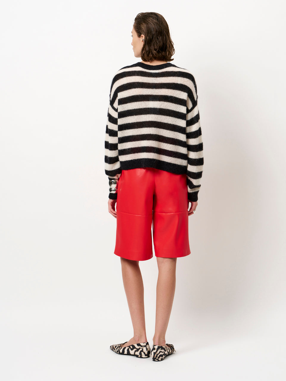 Rundhals-Strick Striped