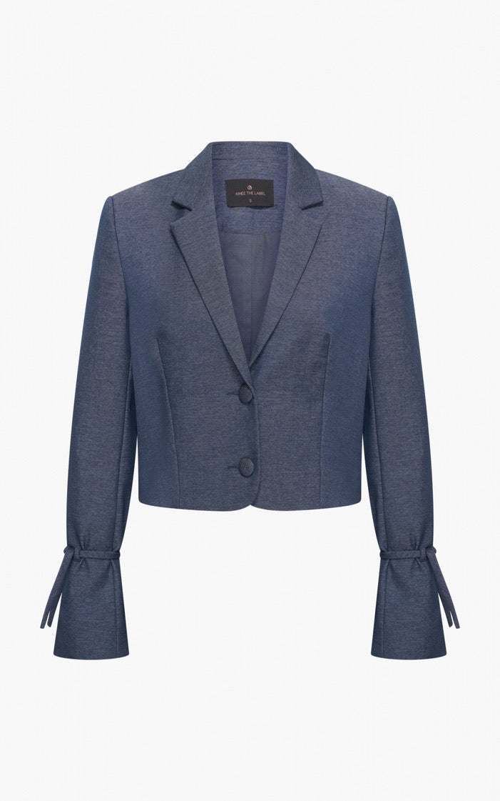 Cropped Blazer Marine