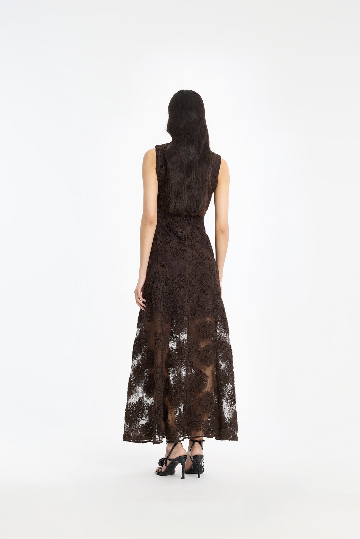 3D FLOWER MAXI DRESS