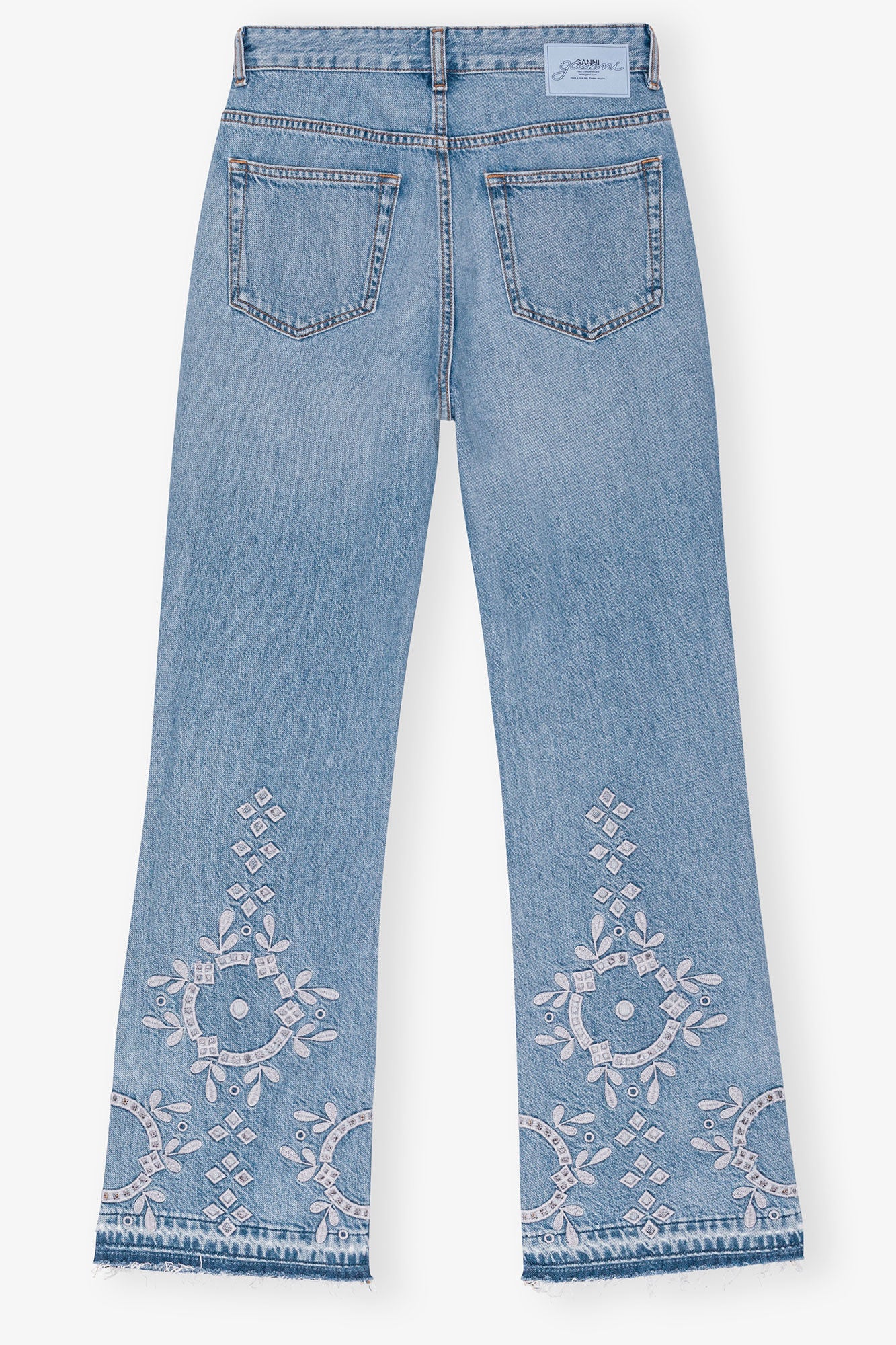 Jeans mit Lochstickerei