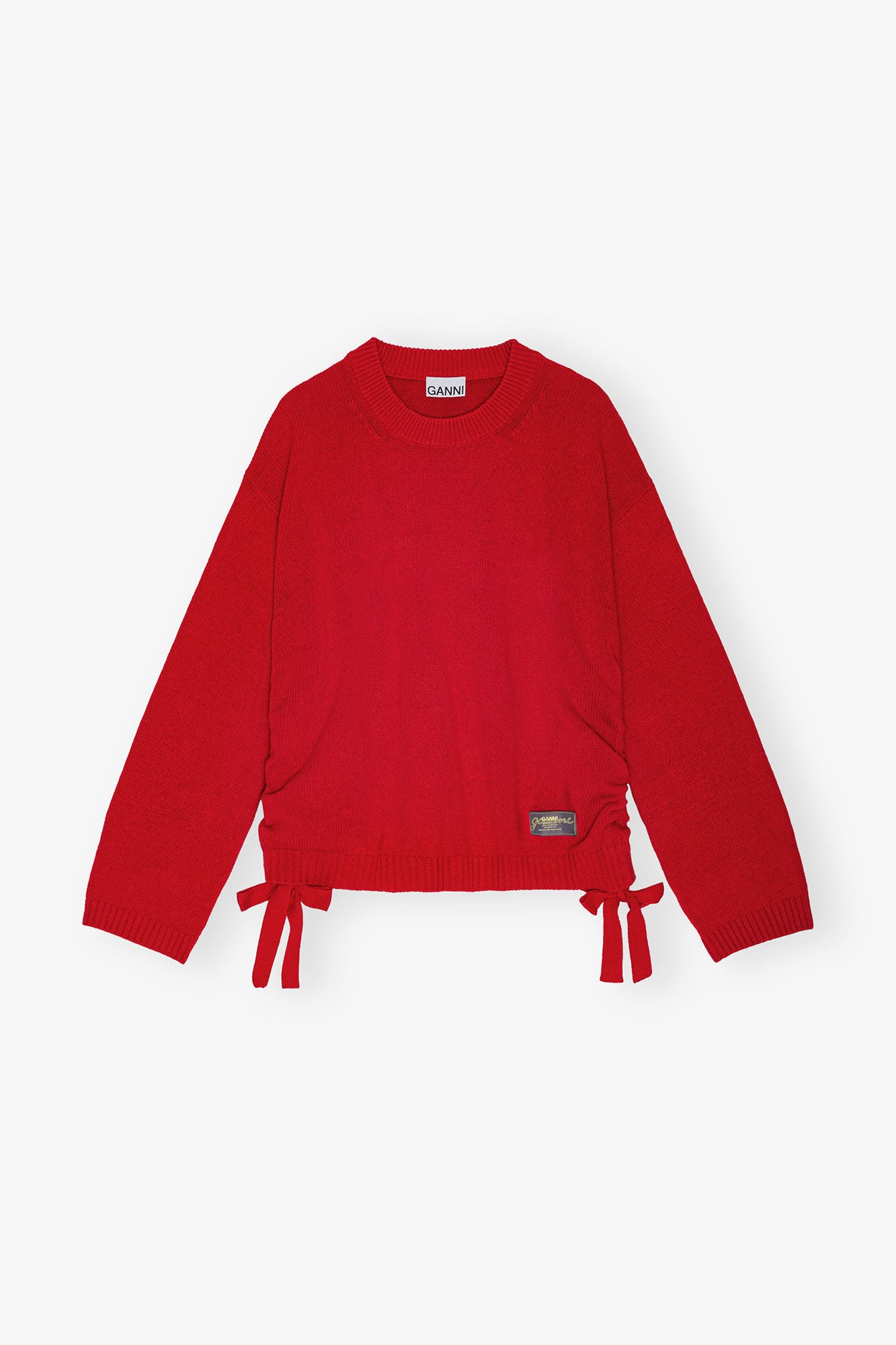 Roter Oversize-Pullover aus Future-Wollmischgewebe