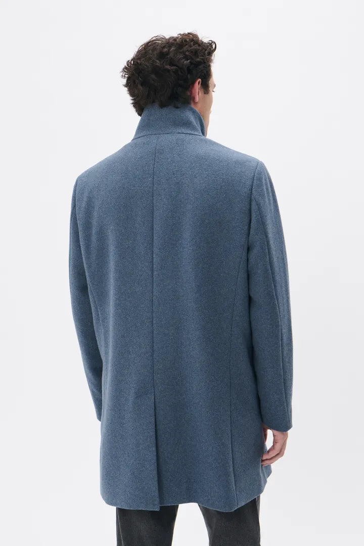 Wollmantel Blau