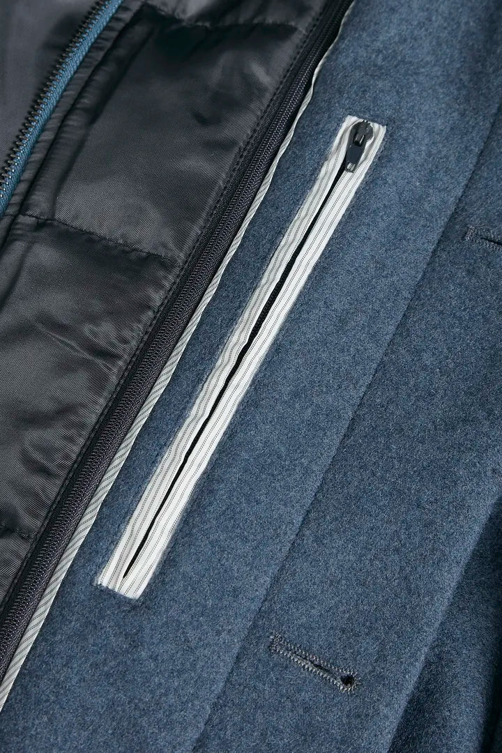 Wollmantel Blau