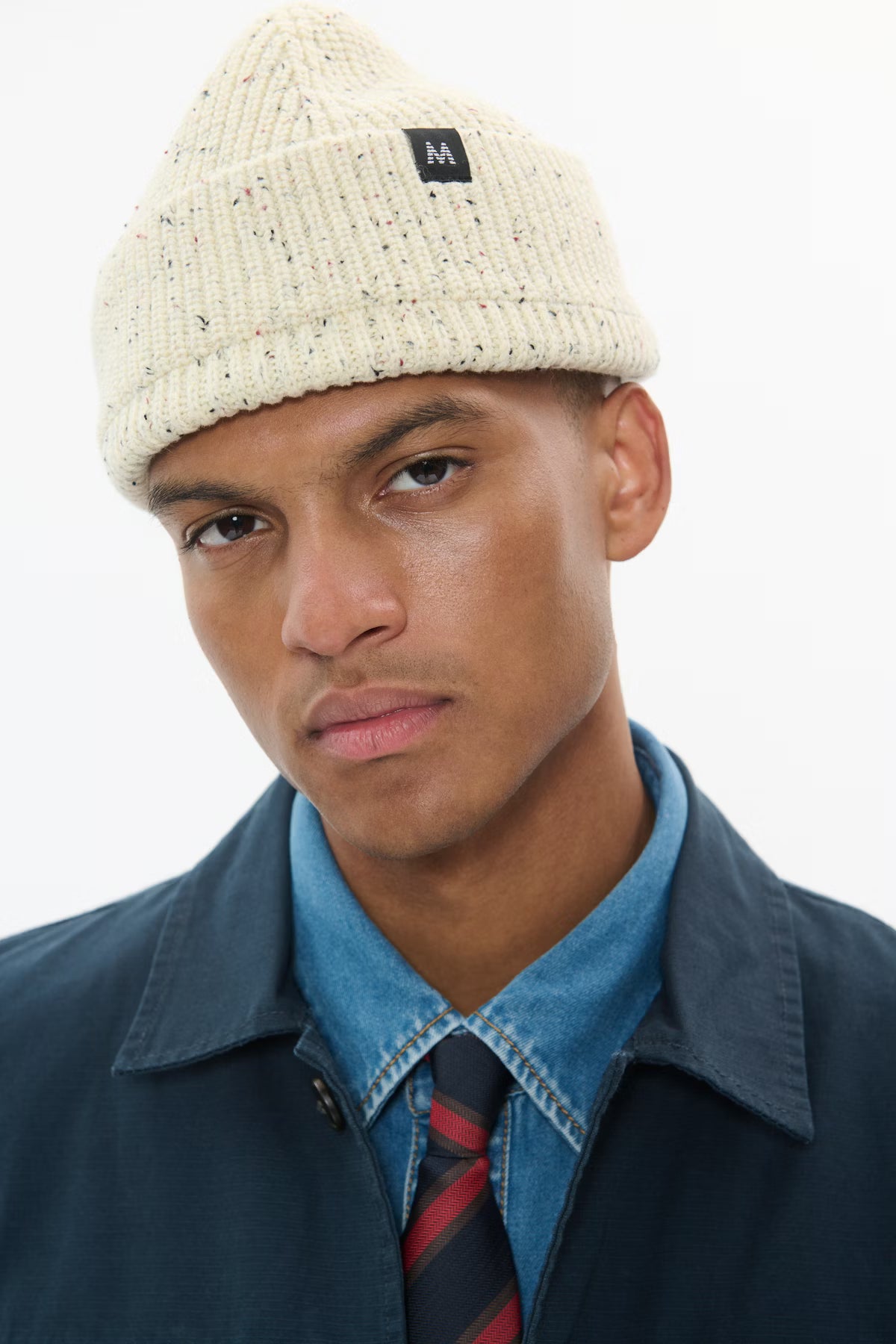 Strickmütze Off White Melange