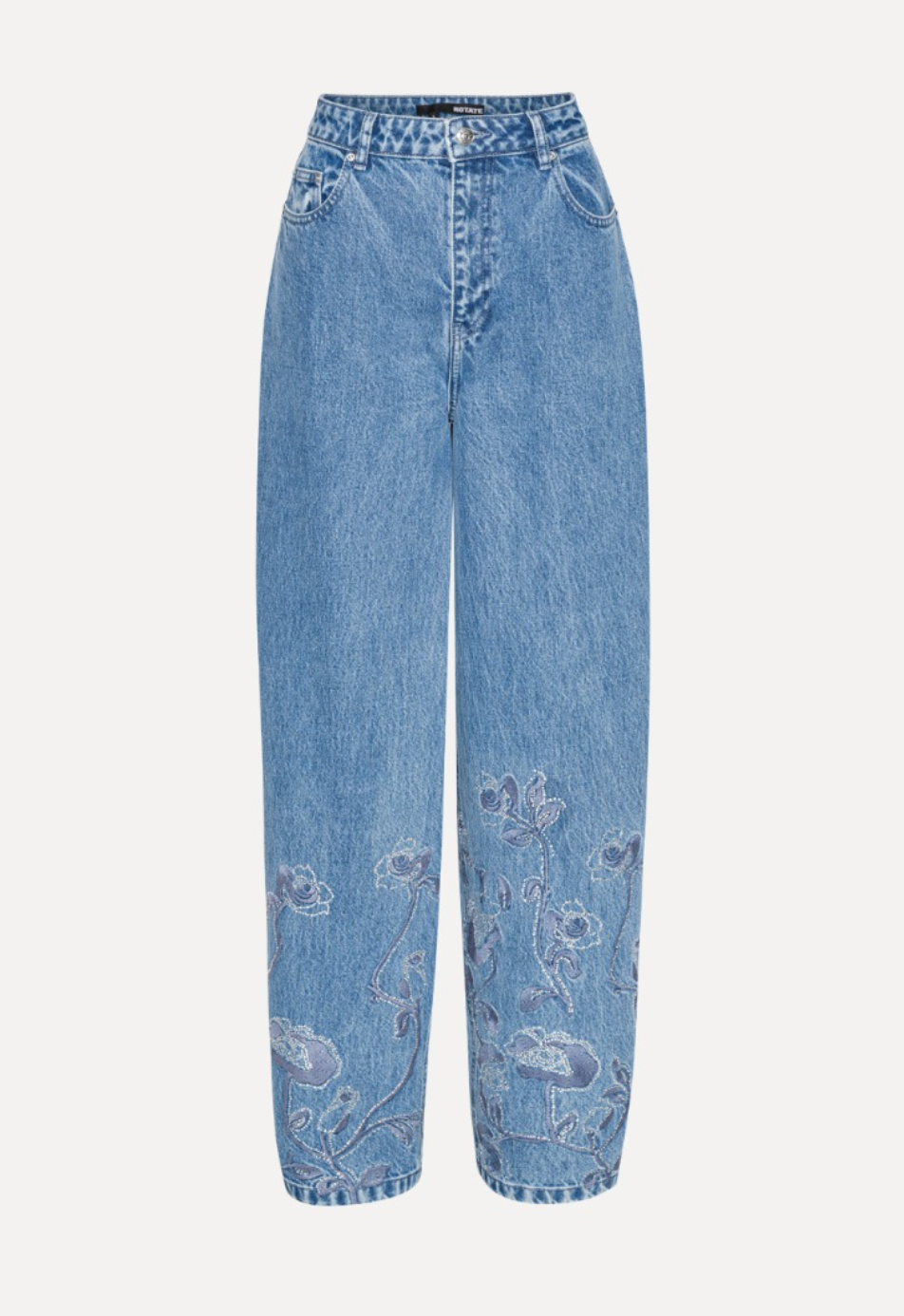 Rhinestone Wide Leg Jeans