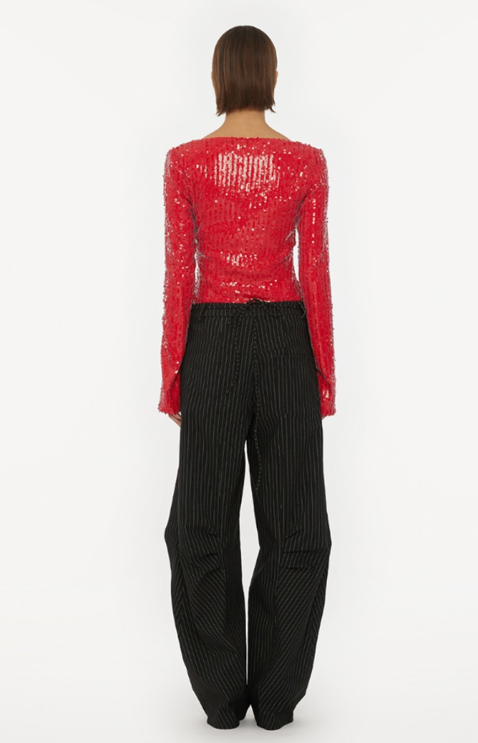 Cargo Pants Black Pinestripe