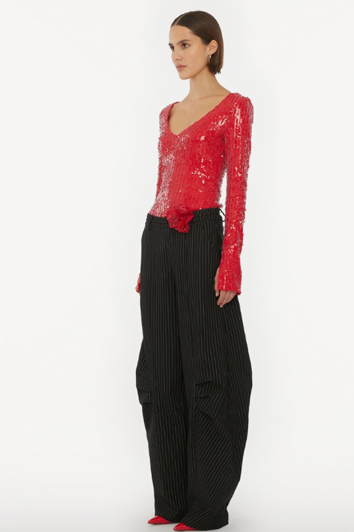 Cargo Pants Black Pinestripe
