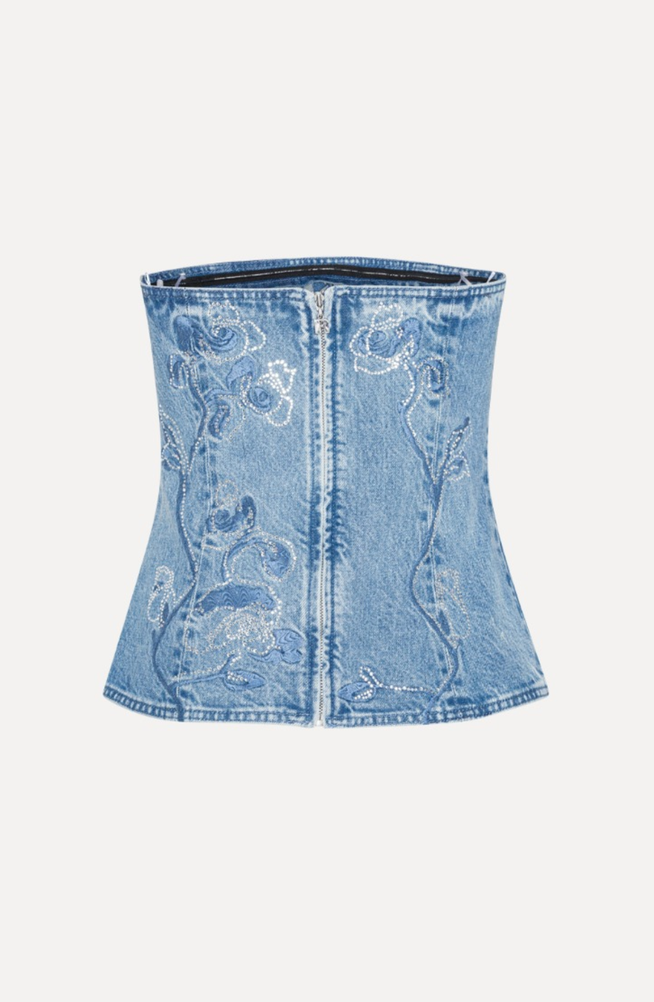 Rhinestone Jeans Top
