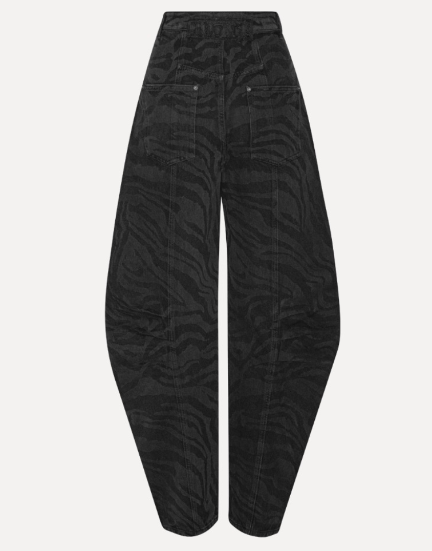Twill Cargo Pants Black Zebra