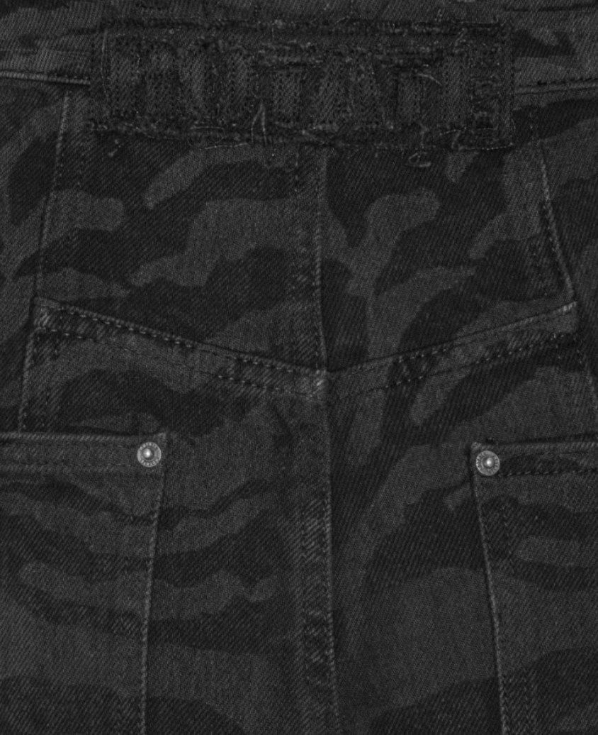 Twill Cargo Pants Black Zebra