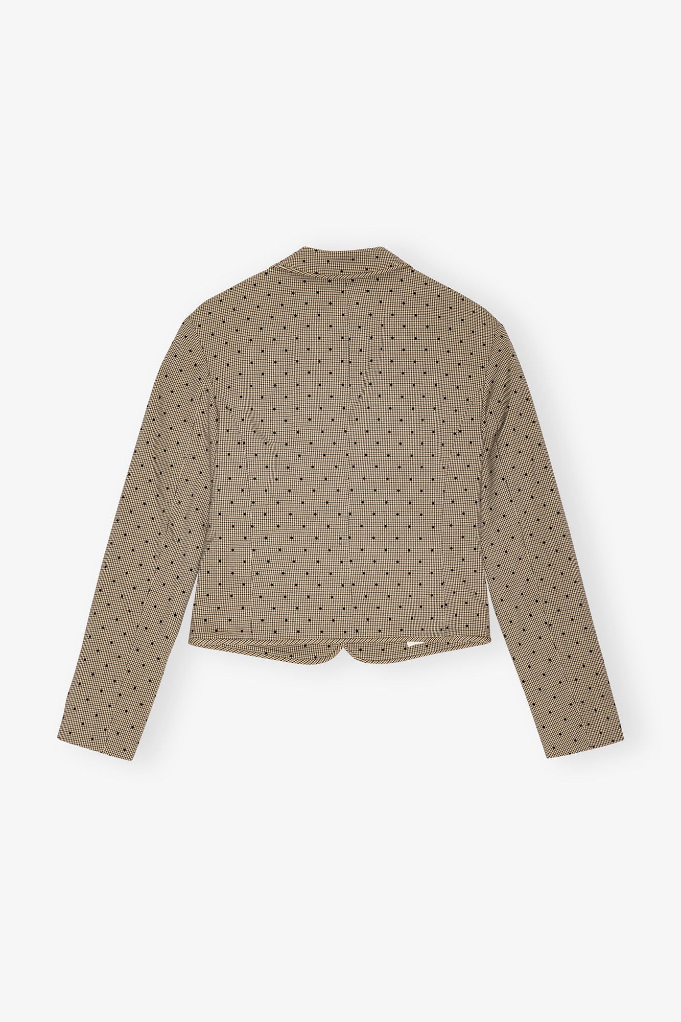 Karierter Blazer aus beflocktem Anzugstoff