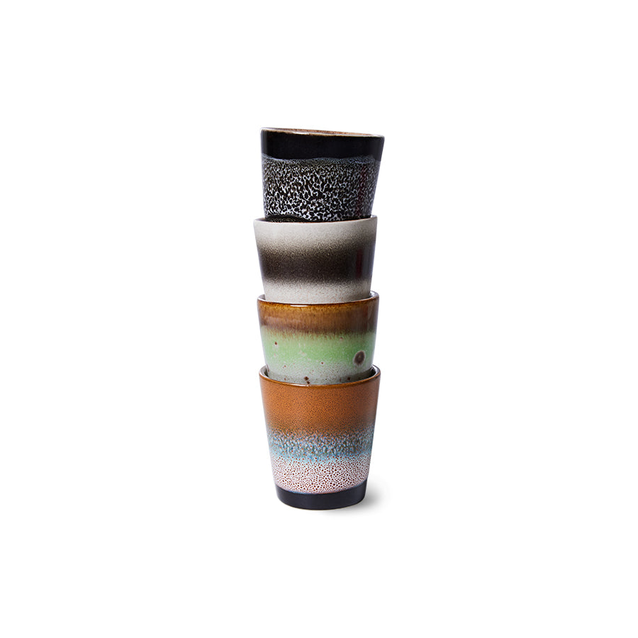 Ristretto Mugs 70s Ceramics Good Vibes 4er Set