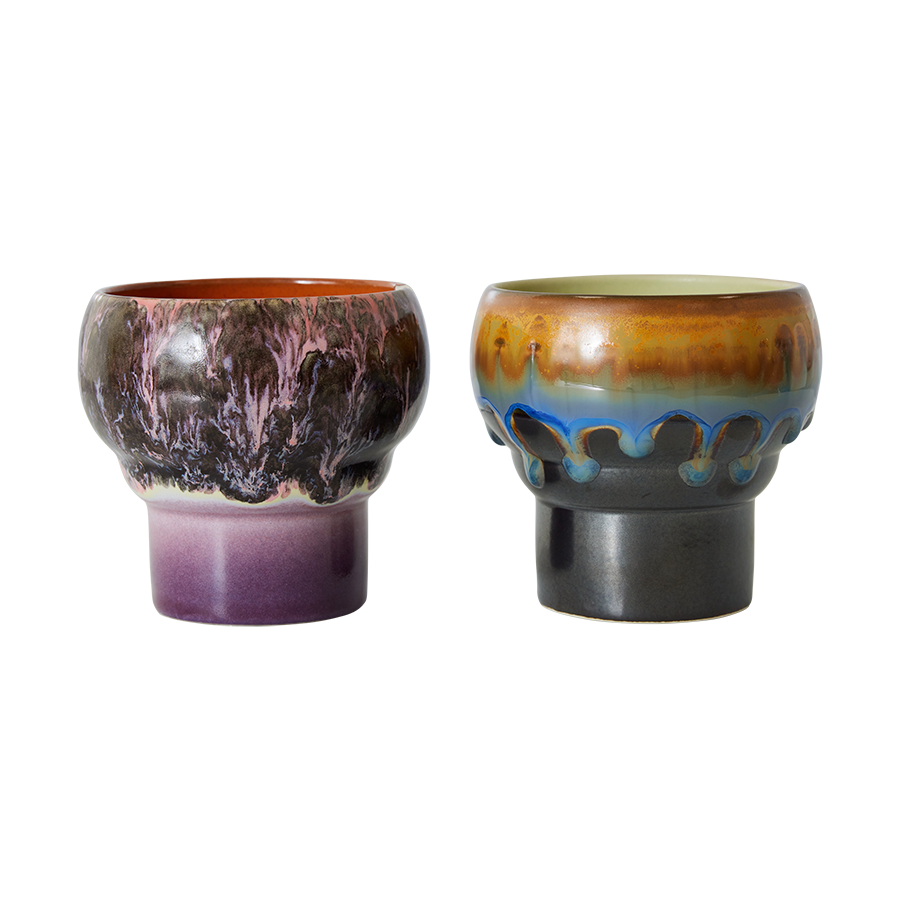 Lungo Mugs 70s Ceramics Merge 2er Set
