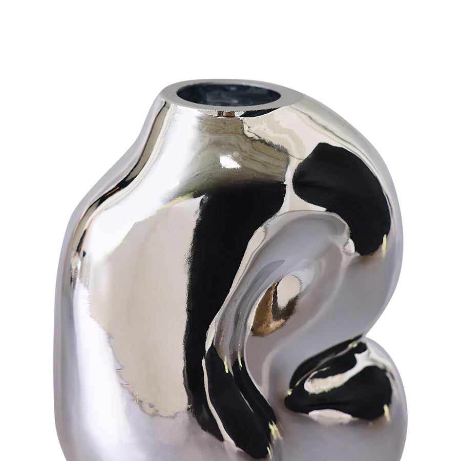 Small Vase Gleam Glass Chrome