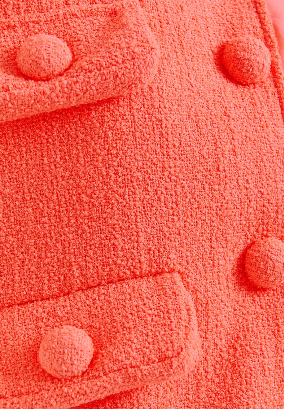 Korallfarbene Oversized Jacke mit weiten 3/4-Ärmeln