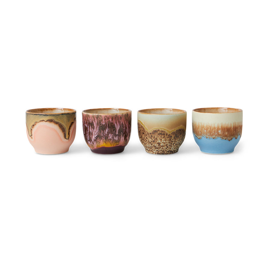Cafe Cups 70s Ceramics Lagoon 4er Set