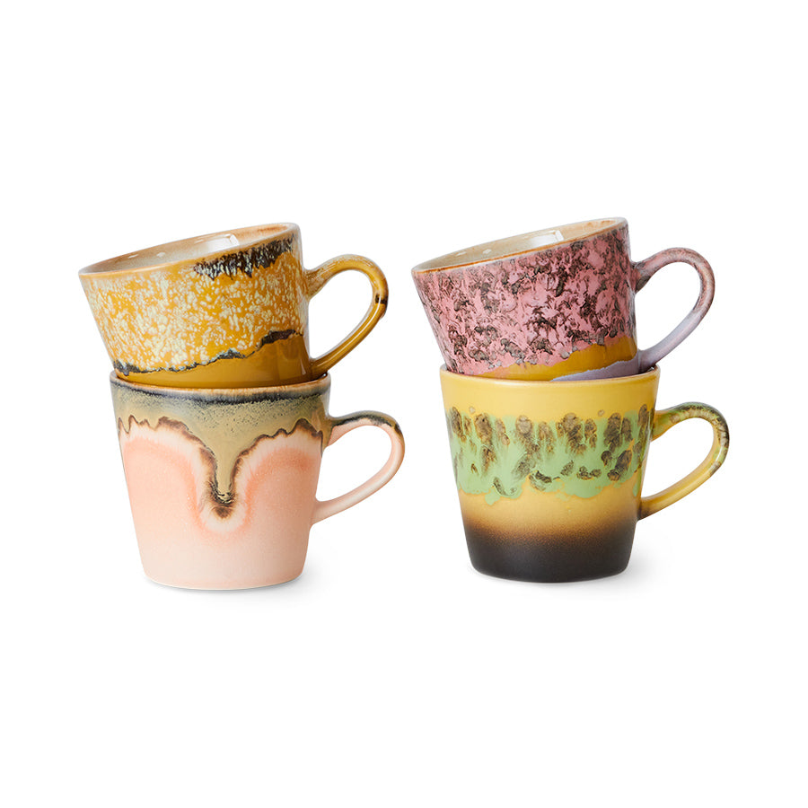 HKLiving Cappuccino Mugs Set of 4 Radiant