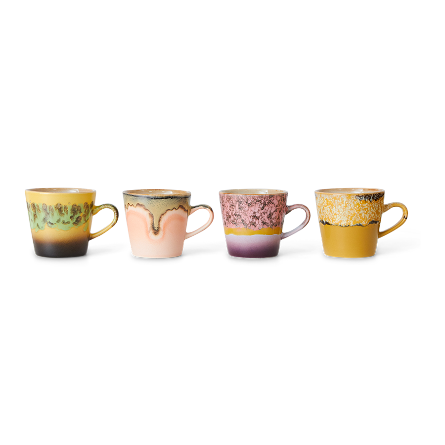 HKLiving Cappuccino Mugs Set of 4 Radiant