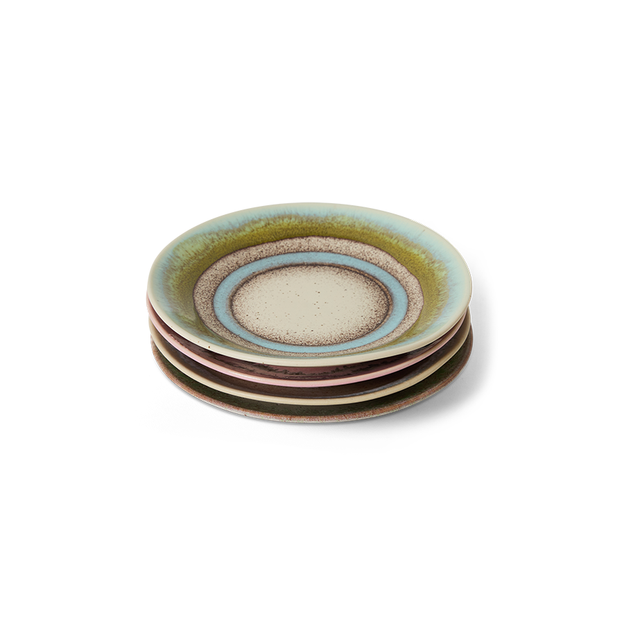 Saucers Untertassen 70s Ceramics Doodle 4er Set