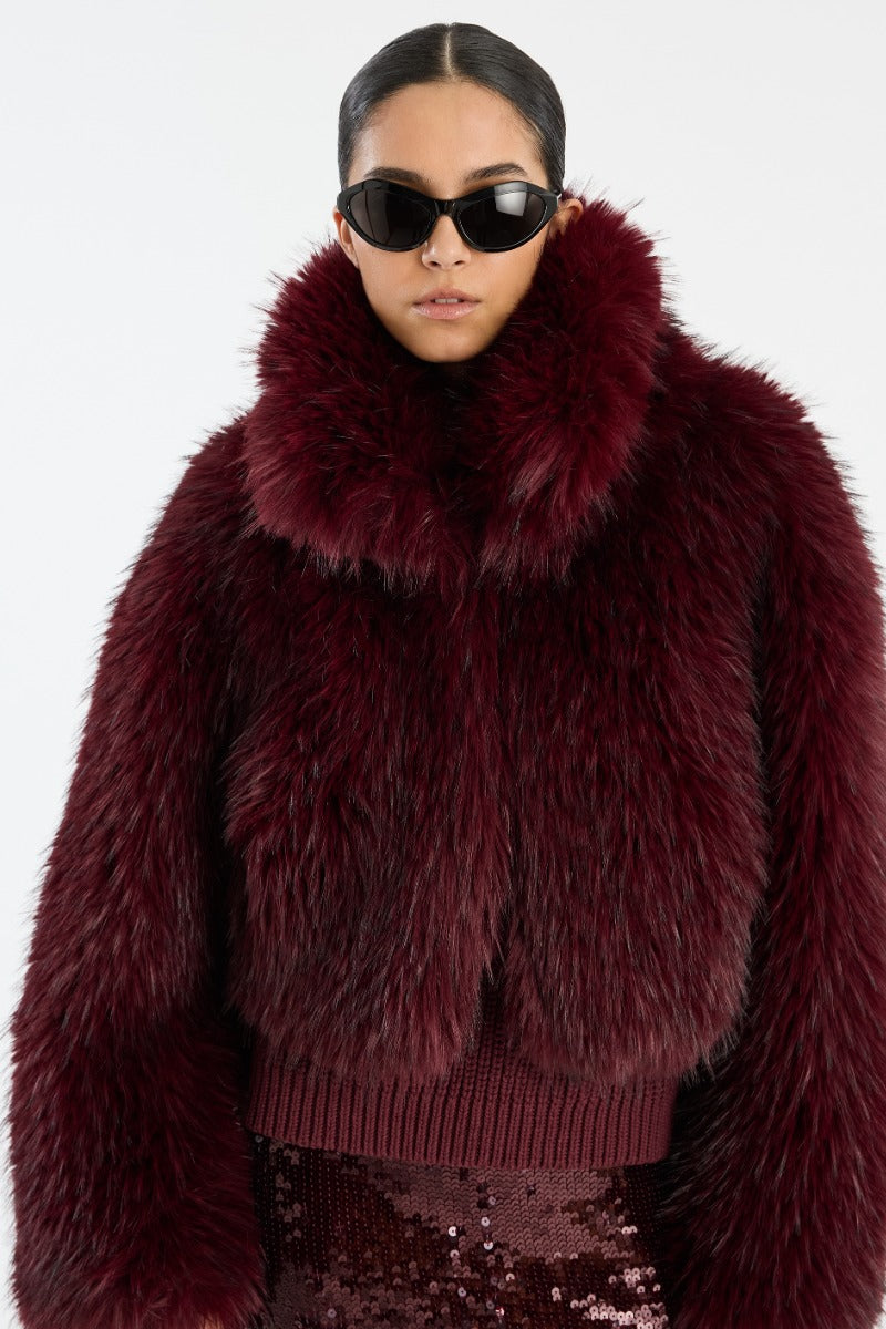 Faux Fur Crop Jacket