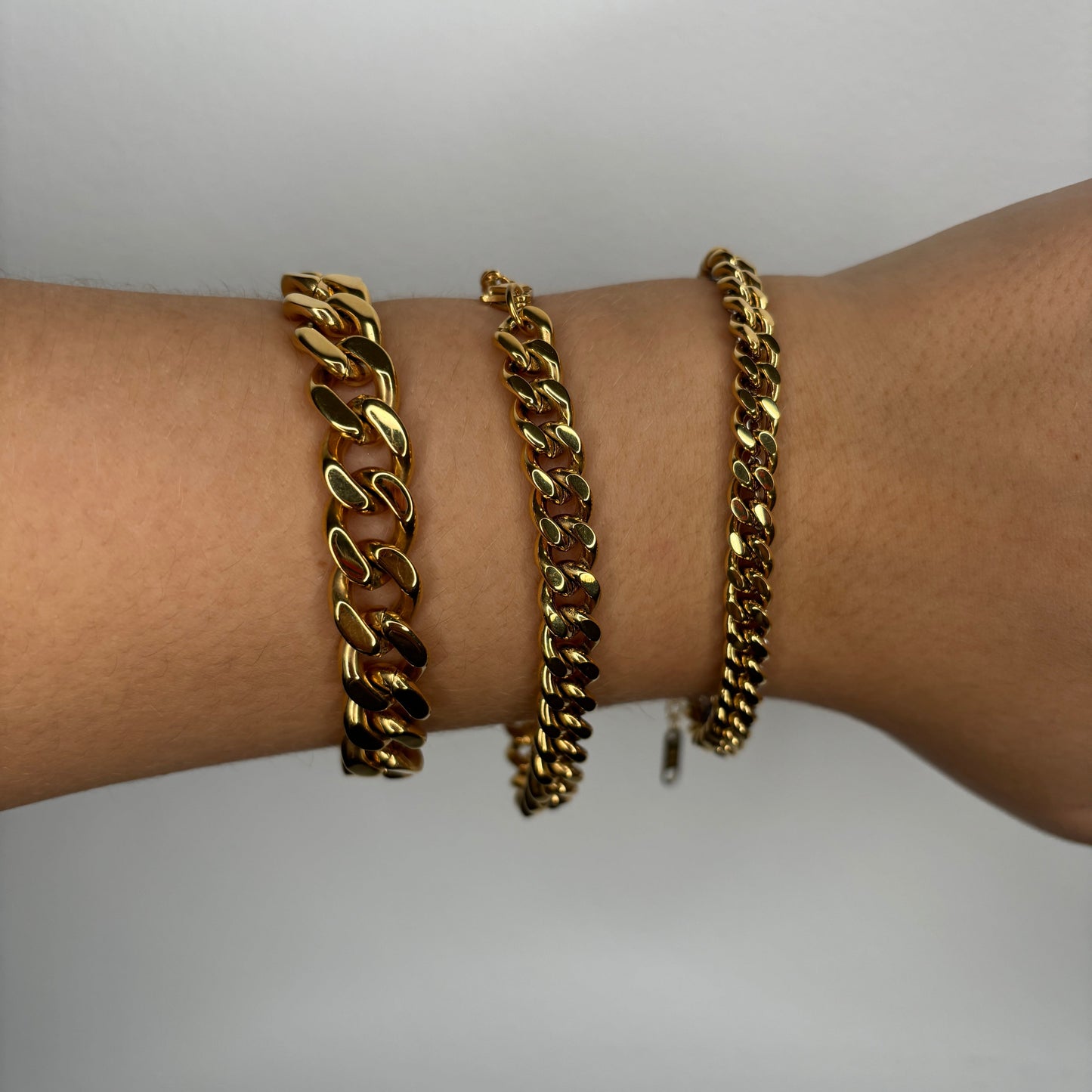 Chunky bracelet M "Lola", 18k gold plating