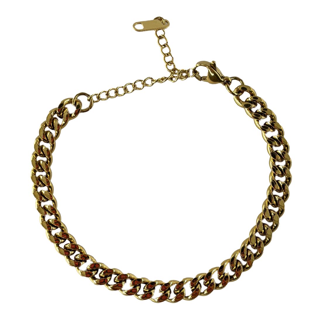 Chunky bracelet M "Lola", 18k gold plating