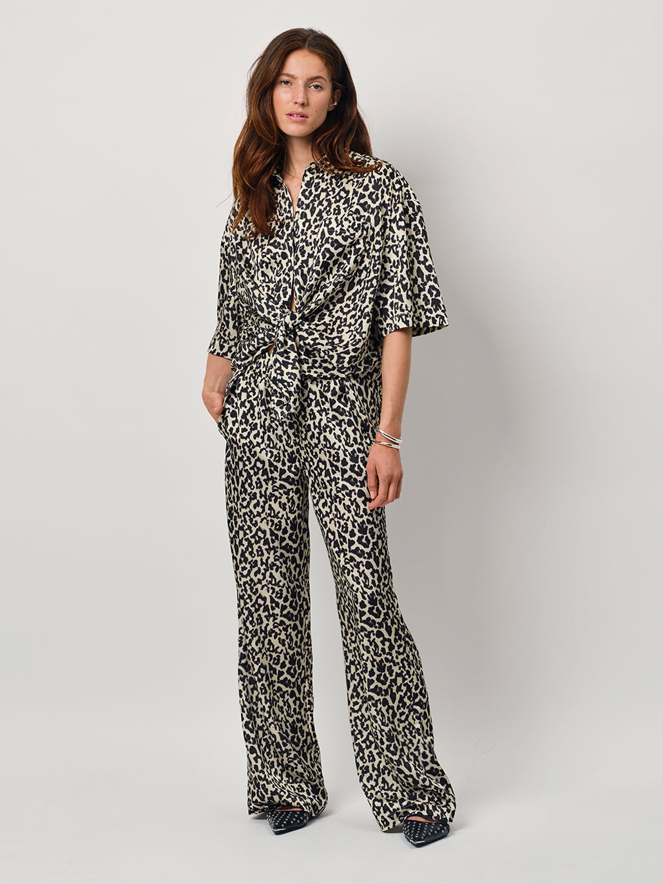 Wide Leg Pants TheoD6 Leopard