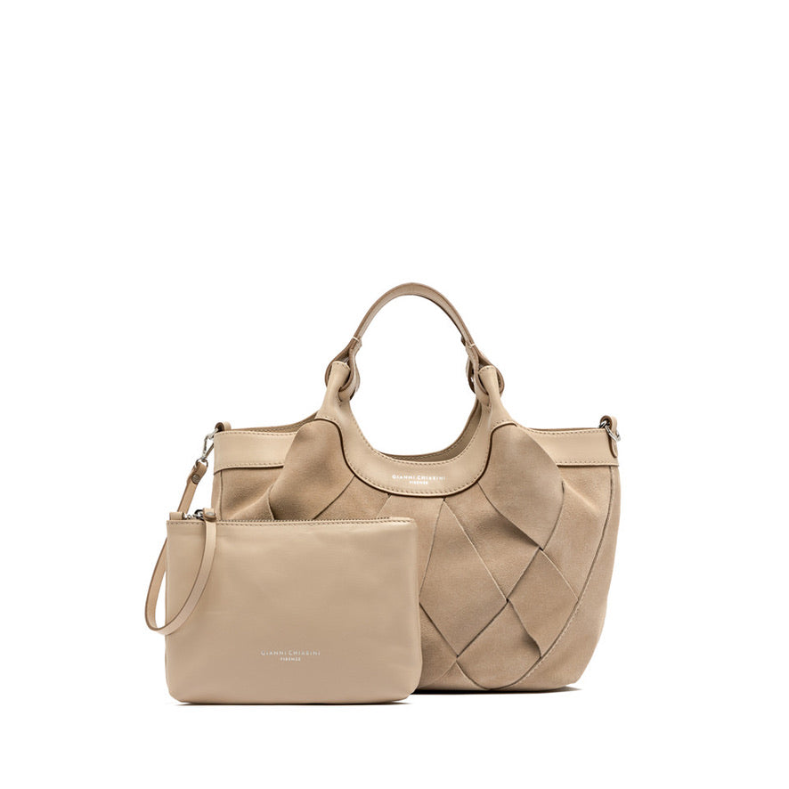 Handtasche Gianni Chiarini DuaGC Midi Suede Nude