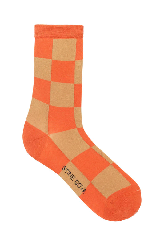 Stione Goya Short Socks - Adonis Check