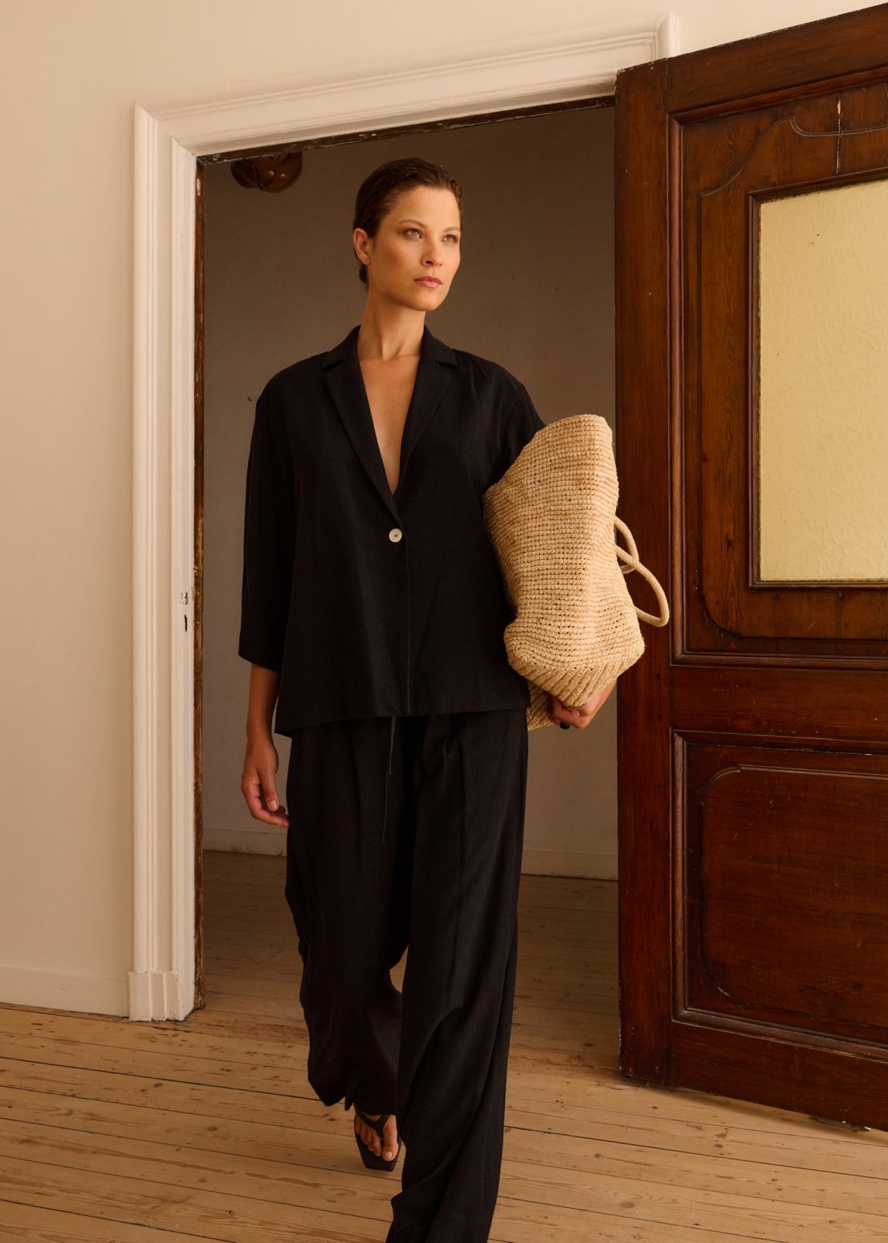 Leinenhose Zadar`CL Black