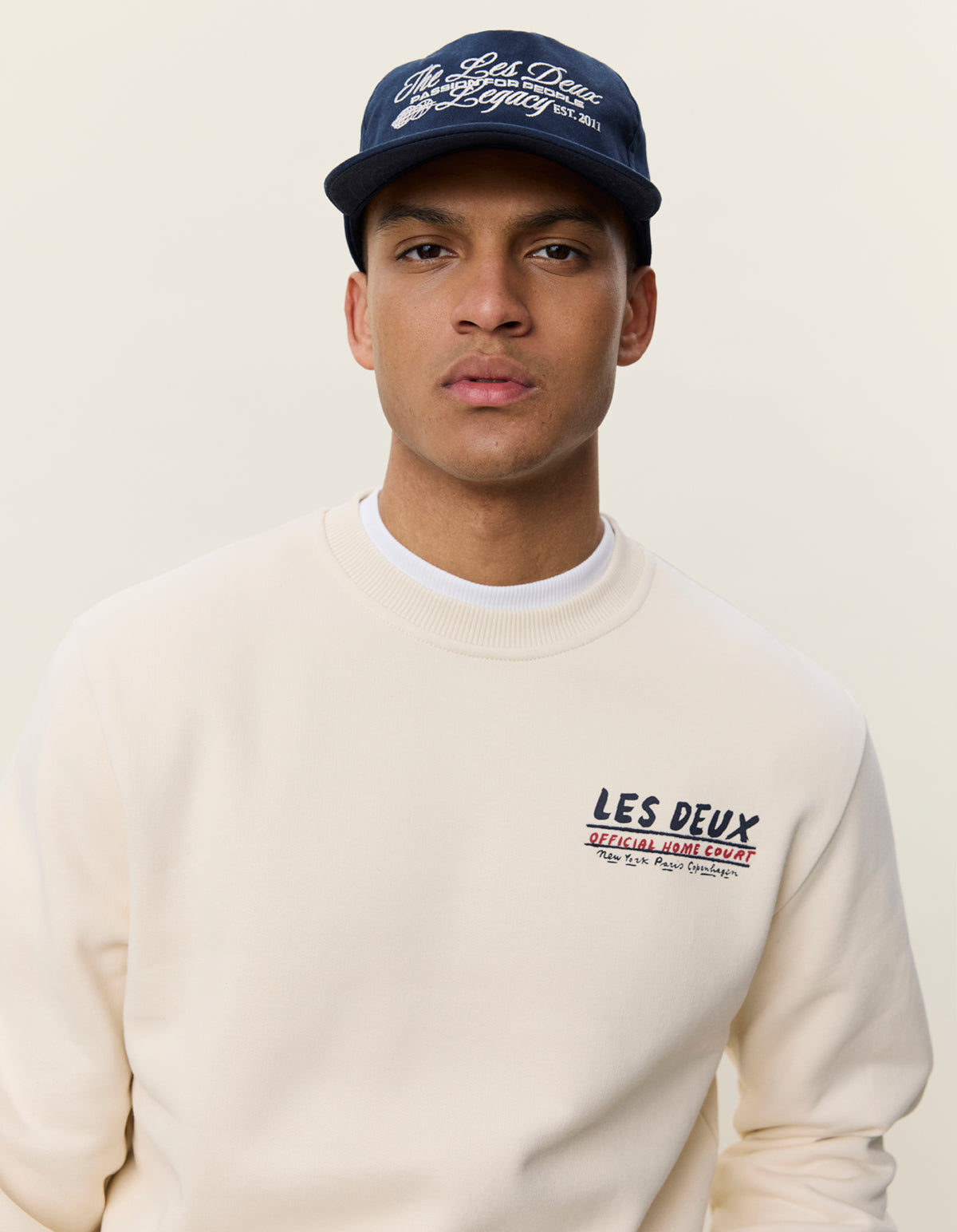 Sweatshirt Les Deux Record Ivory
