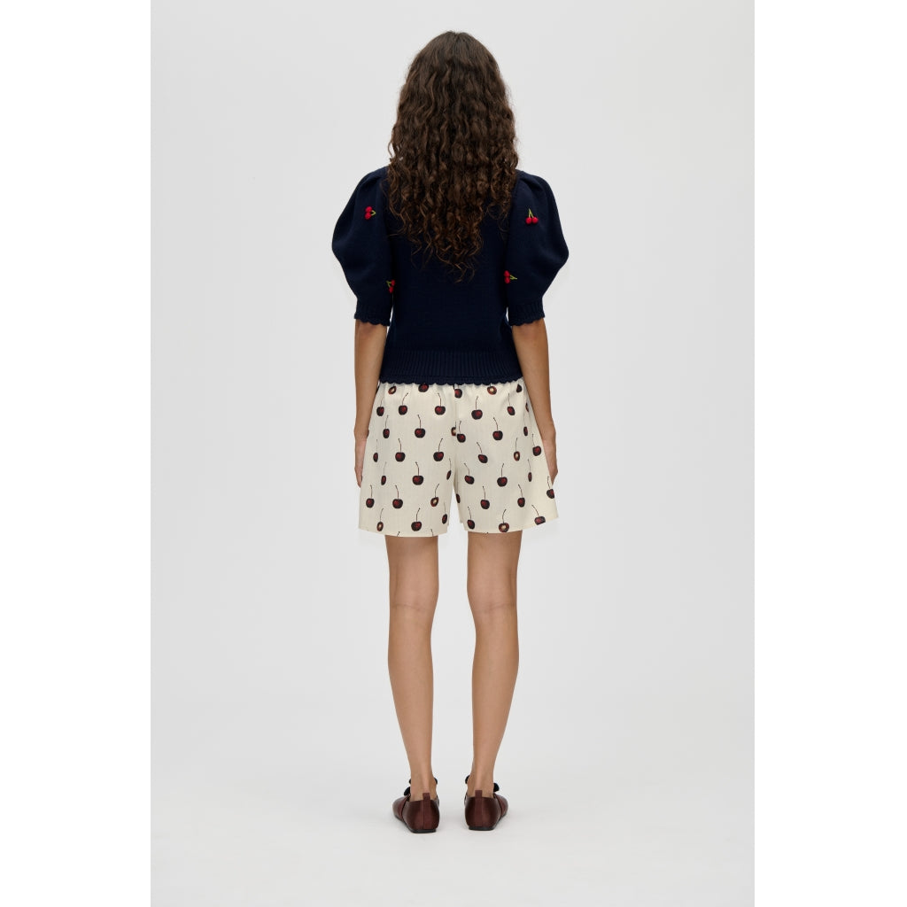 Bobble Knit Polo Cardigan