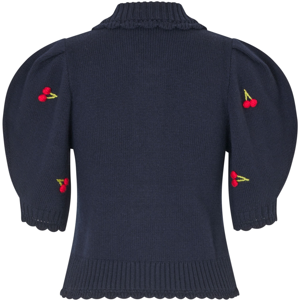 Bobble Knit Polo Cardigan