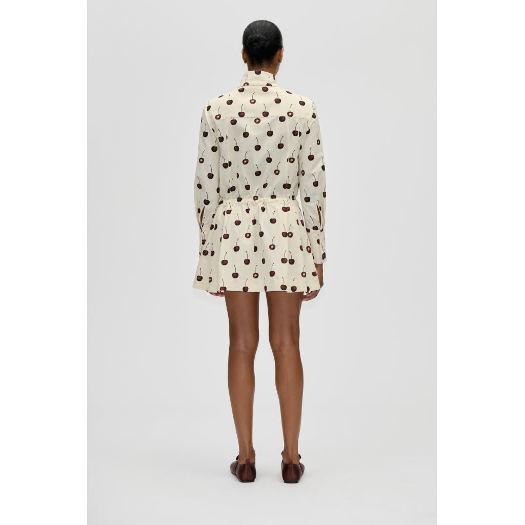 Pullover Parka Dress Crisp Stripe Shirting