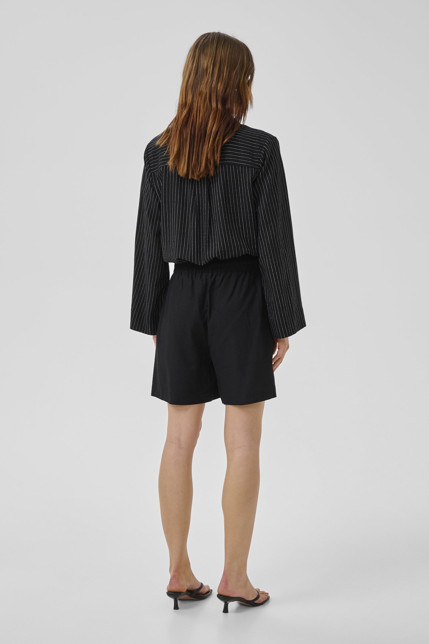 Hemd JeannieMW Black With Oatmeal Stripe