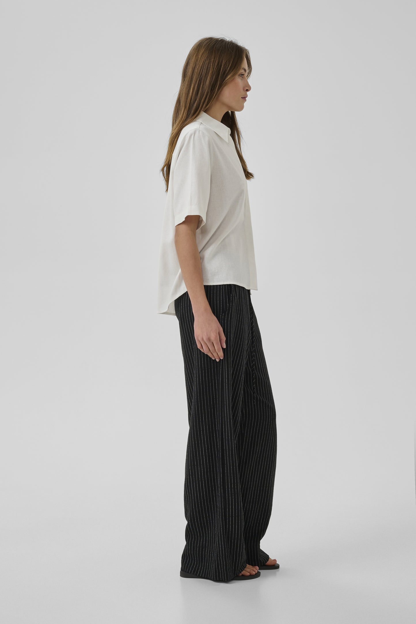 Pants JeannieMW Black With Oatmeal Stripe