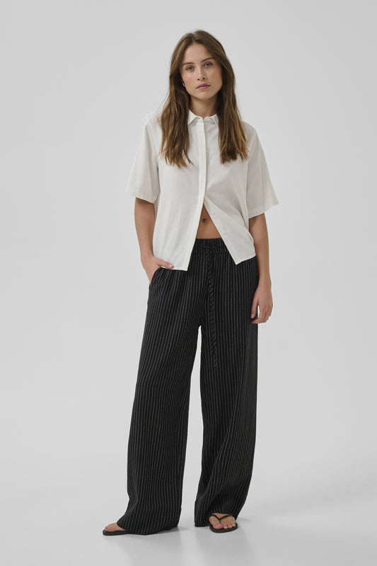 Pants JeannieMW Black With Oatmeal Stripe