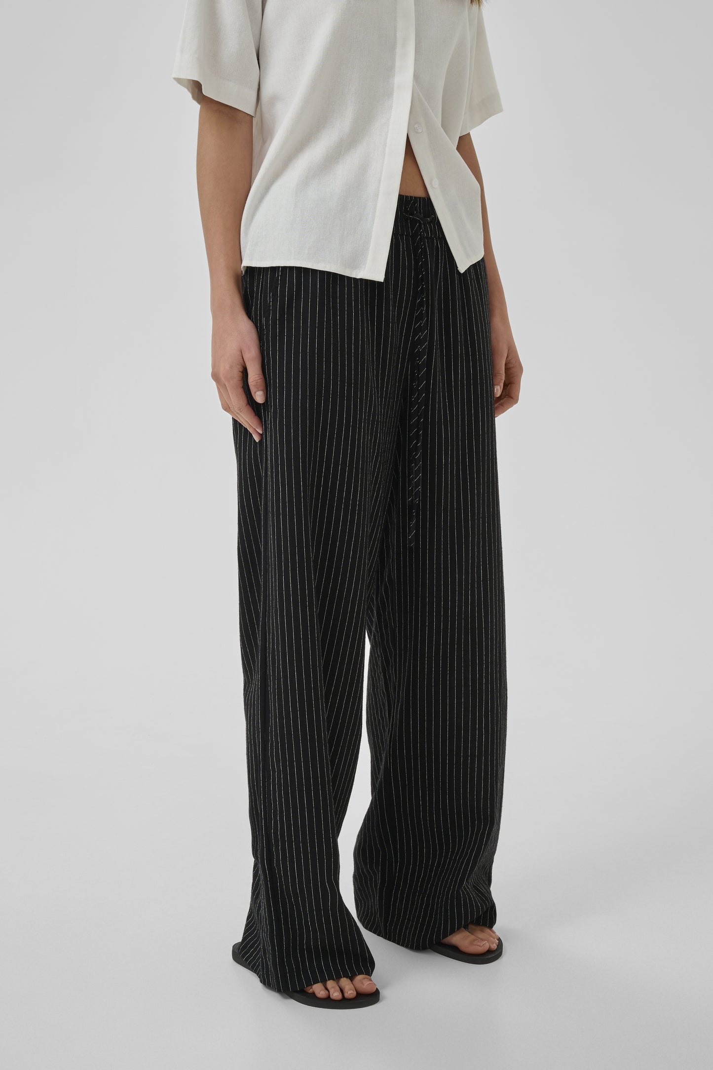 Pants JeannieMW Black With Oatmeal Stripe