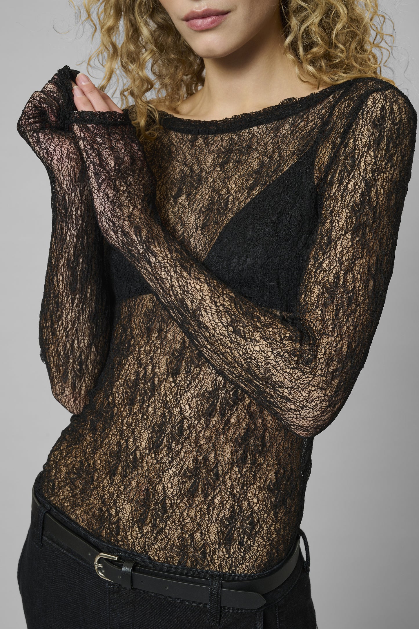 Blouse Boatneck LS MWRita Black