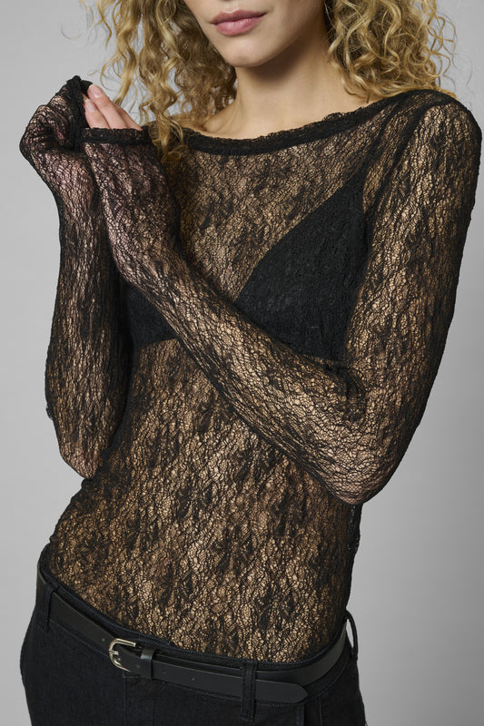 Blouse Boatneck LS MWRita Black