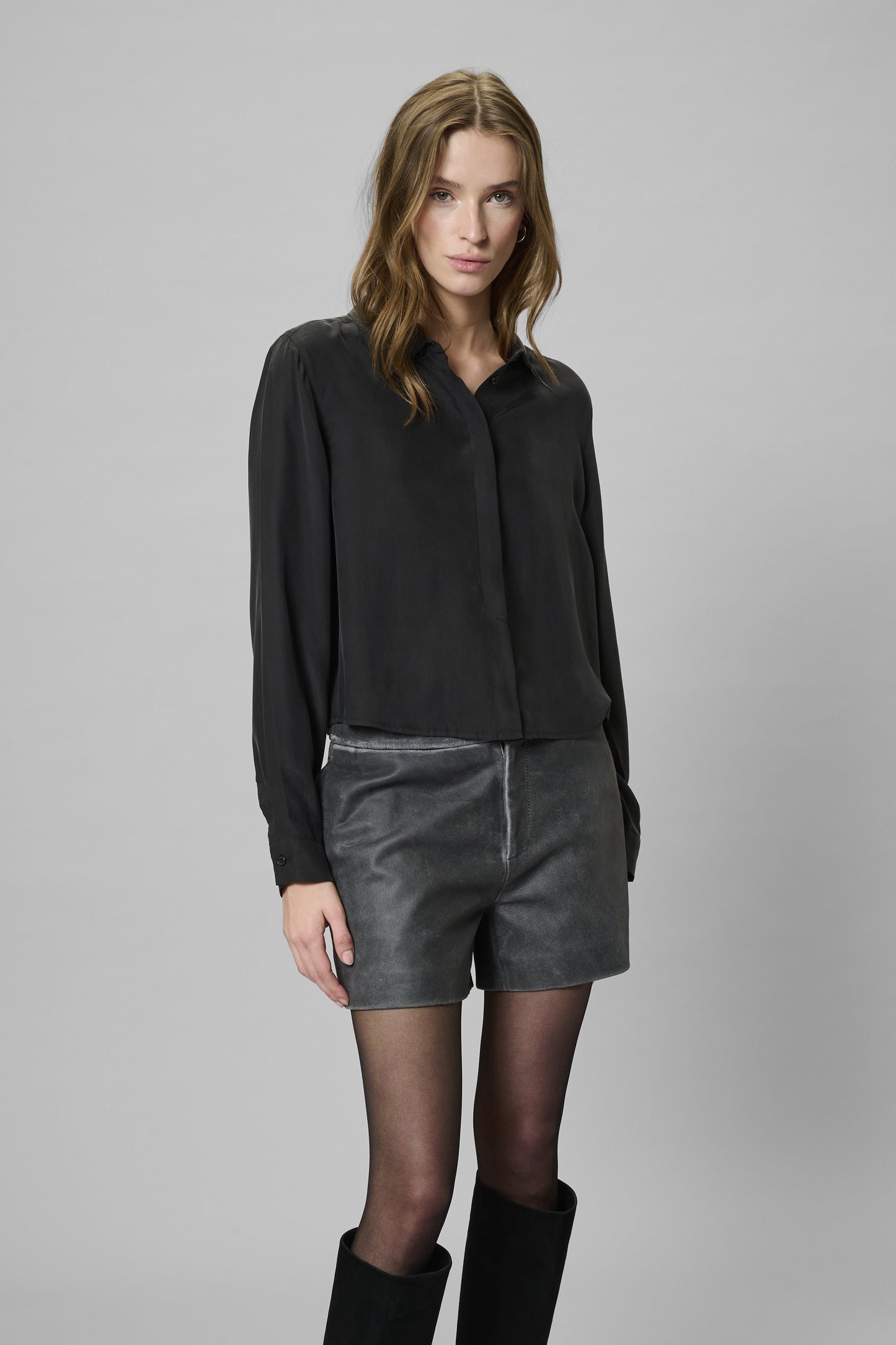 Short Shirt MWSilk Black