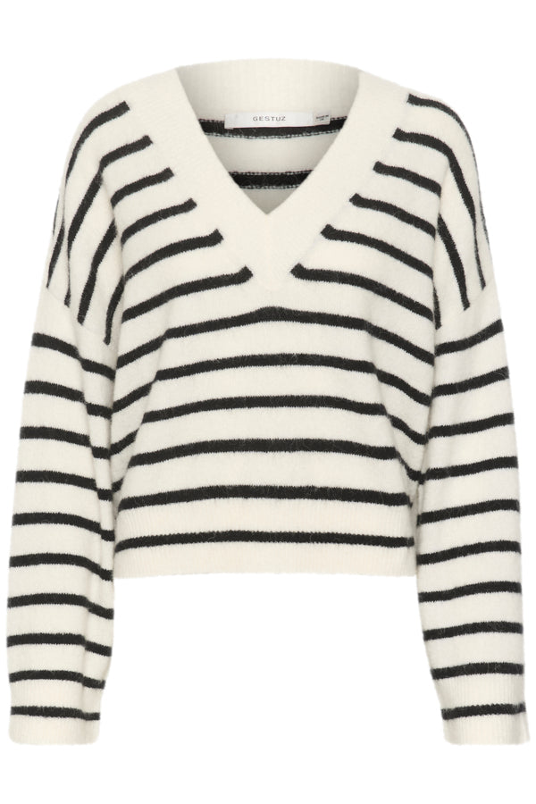 V-Neck Strickpulli AlphaGZ Striped