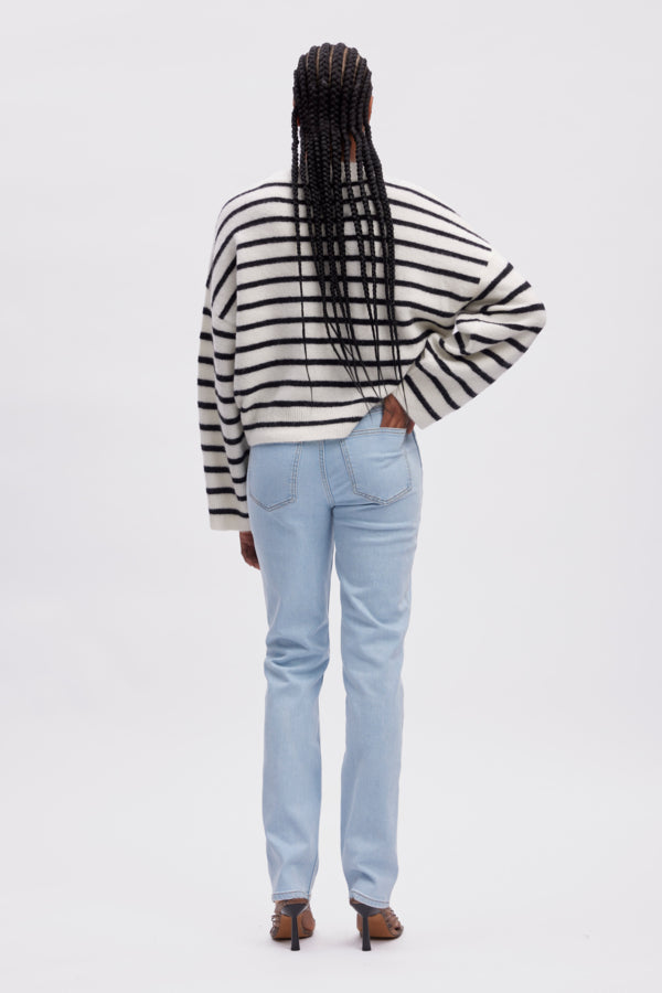 V-Neck Strickpulli AlphaGZ Striped