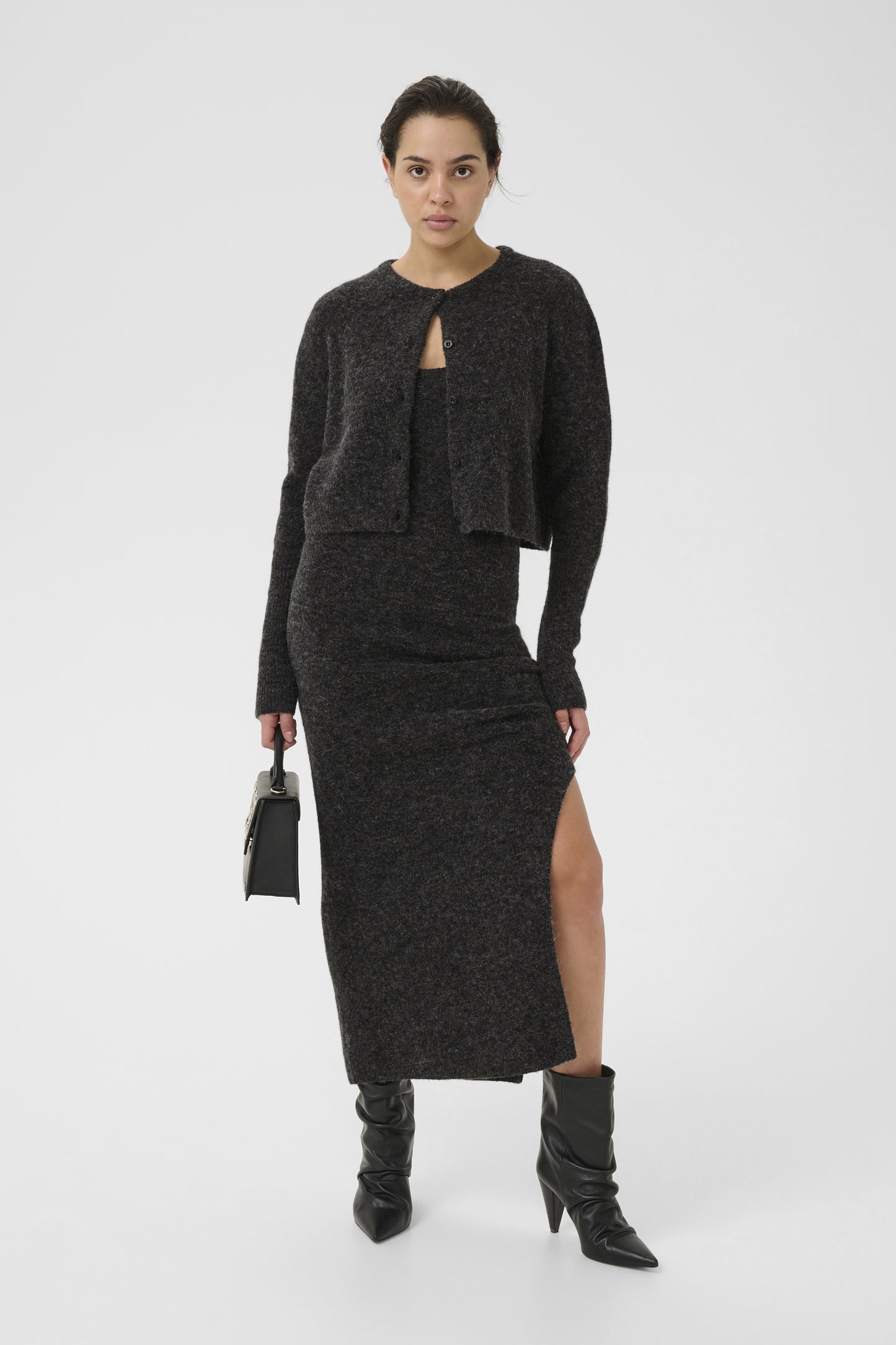 2 in 1 Dress Gzalpha Charcoal Melange