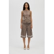 Bermuda Pleated Eyelet Cherrys On A Paisley
