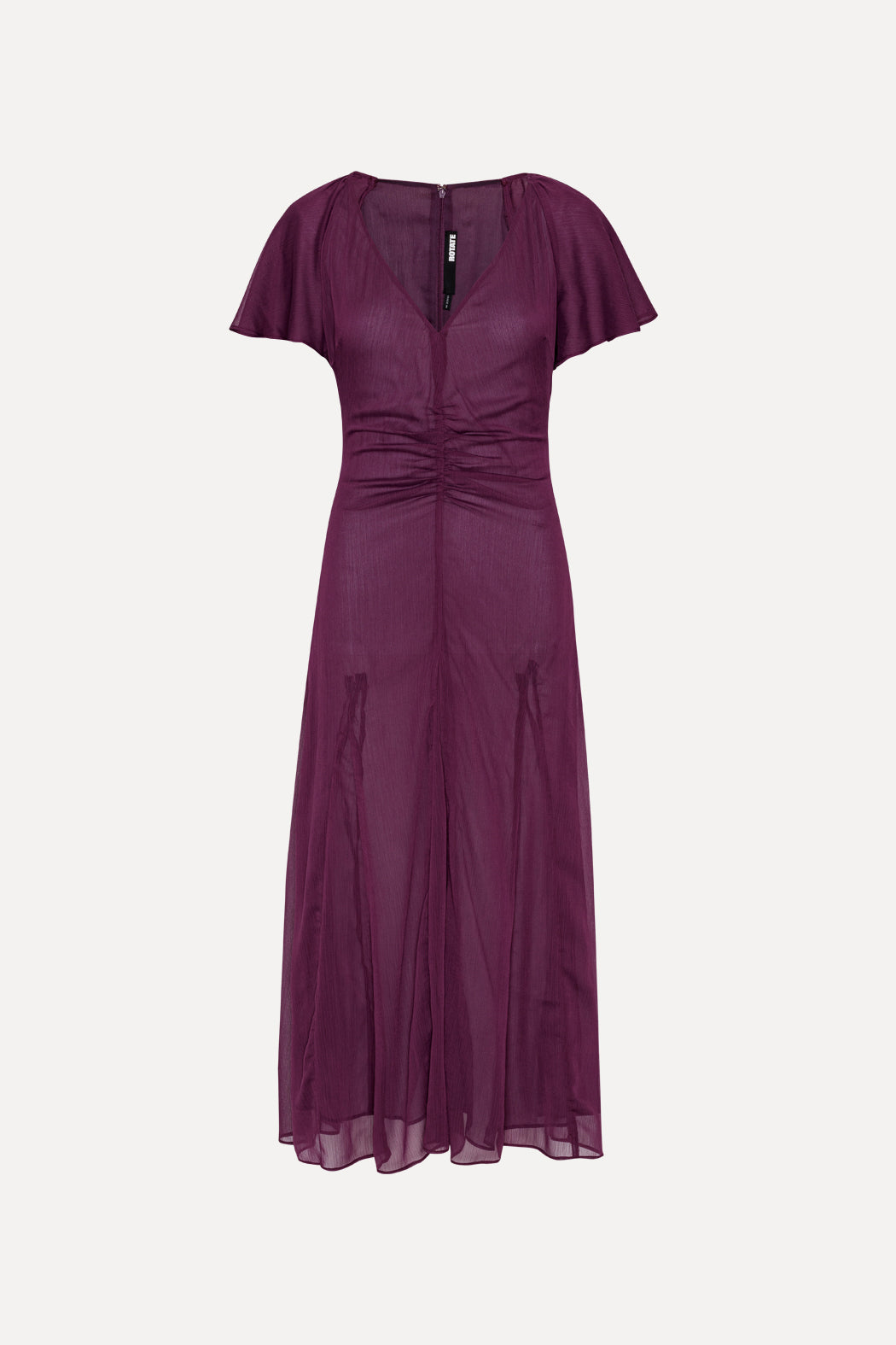 Chiffon Flowy Maxi Dress Italian Plum