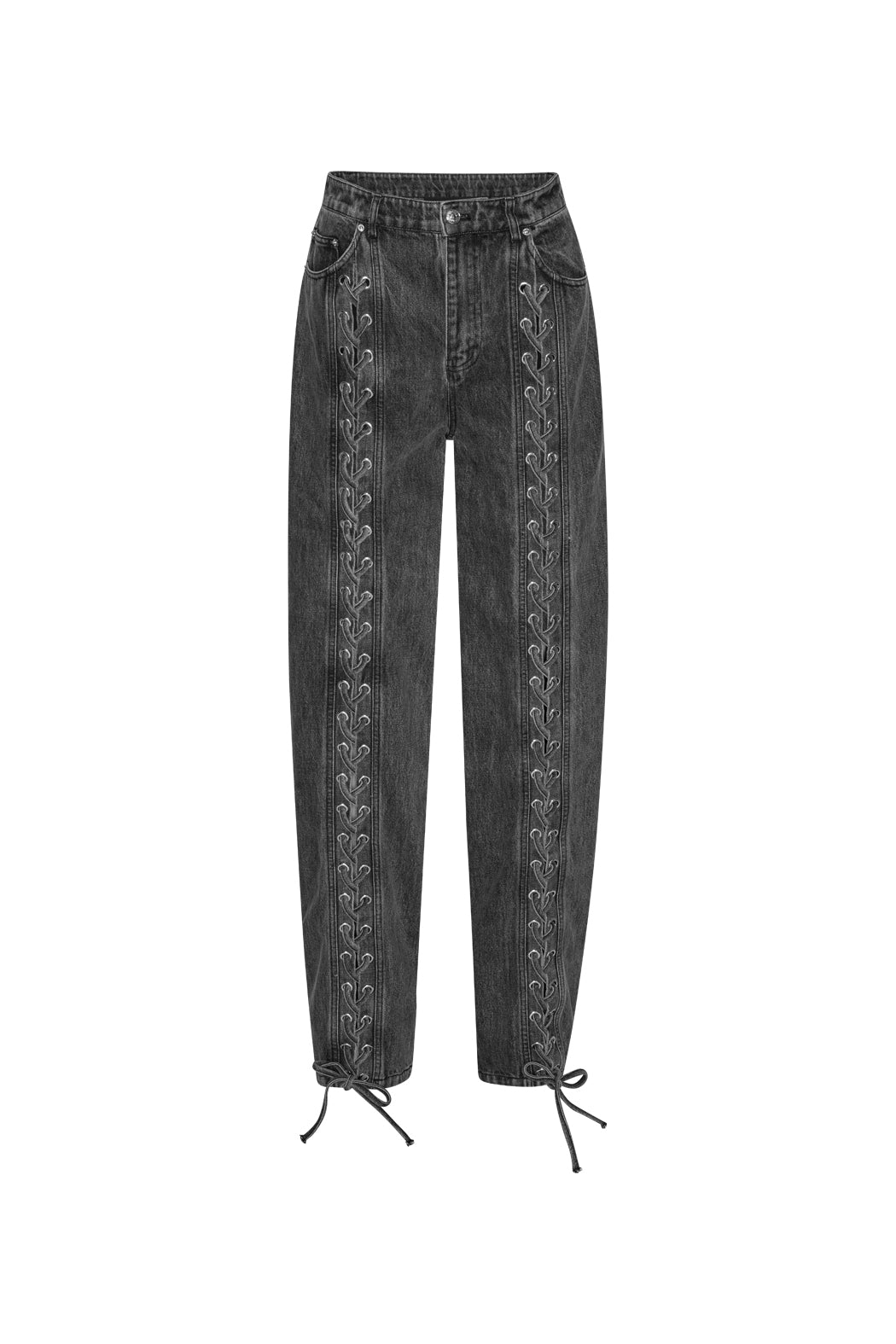 Denim Lace Leg Pants